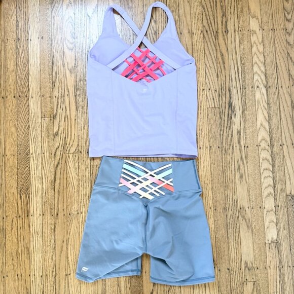 Fabletics Biker Short and Bra Tank Top - Size Small - Picture 2 of 4